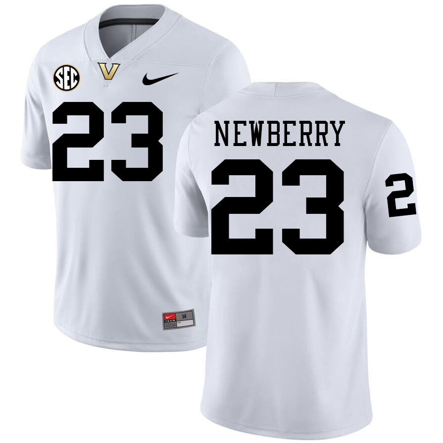 AJ Newberry Jersey,Vanderbilt Commodores #23 AJ Newberry Football Jersey,Uniforms-White